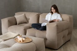 Canapé 2 places en tissu textum avelina gris foncé 210cm Not-A-Sofa - EMKO