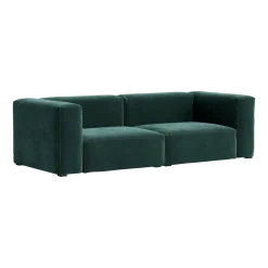 Canapé 2,5 places en velour Lola vert foncé Mags Soft combinaison 1 - Hay