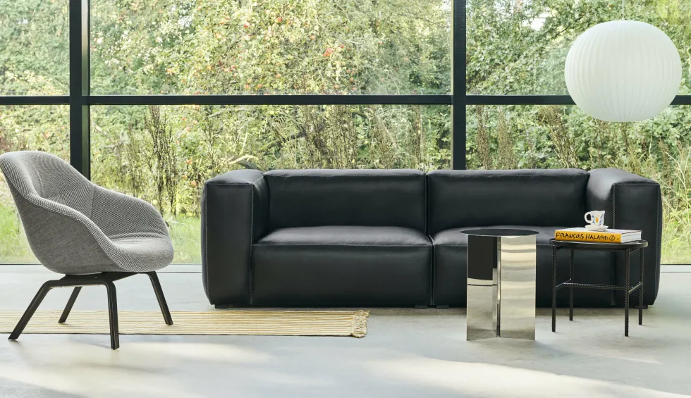 Canapé 2,5 places en velour Lola vert foncé Mags Soft combinaison 1 - Hay