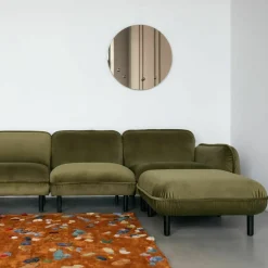Canapé 3 places en velours beige Bean - Emko
