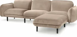 Canapé 3 places en velours beige Bean - Emko