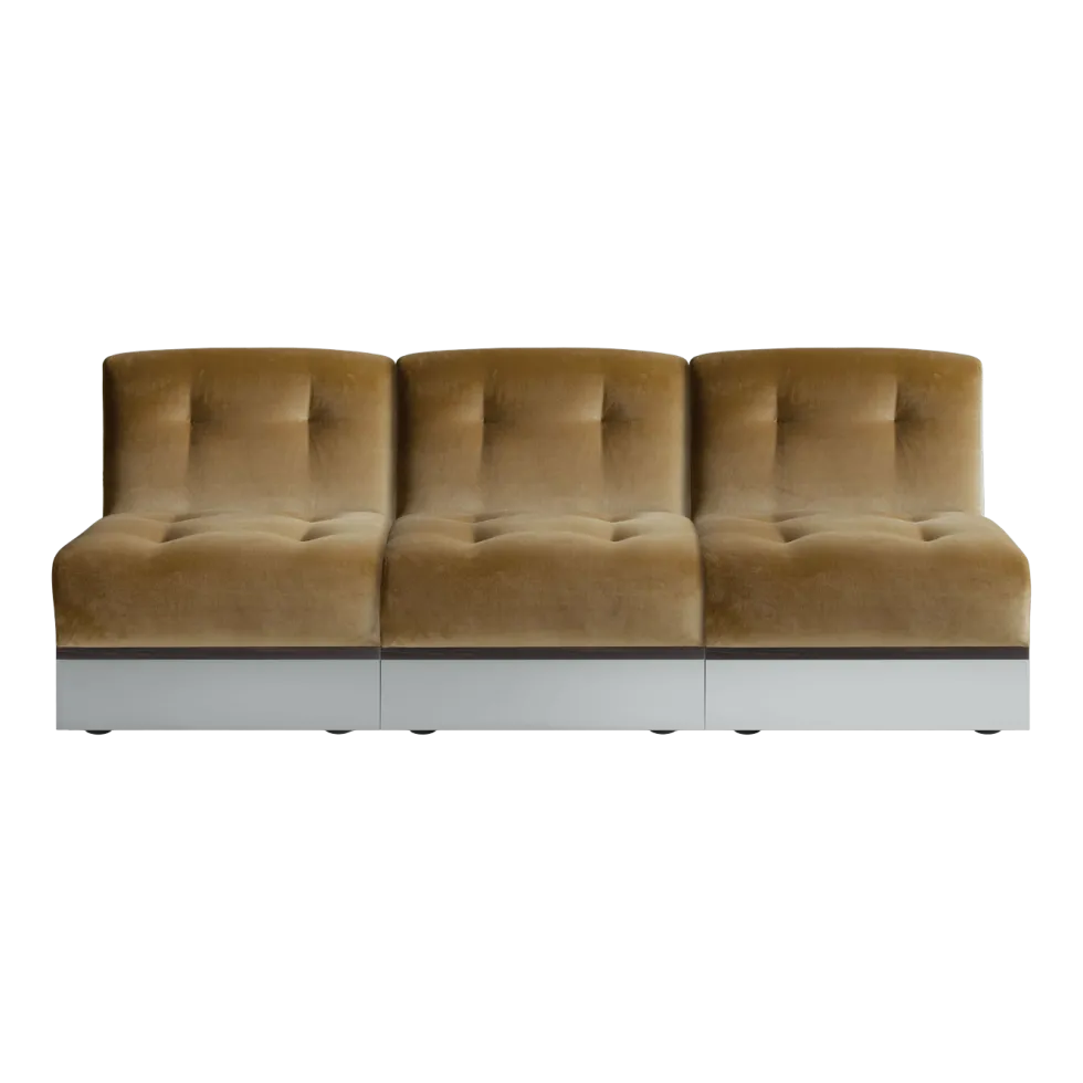 Canapé 3 places en velours honey 195 cm Stanley - RED Edition