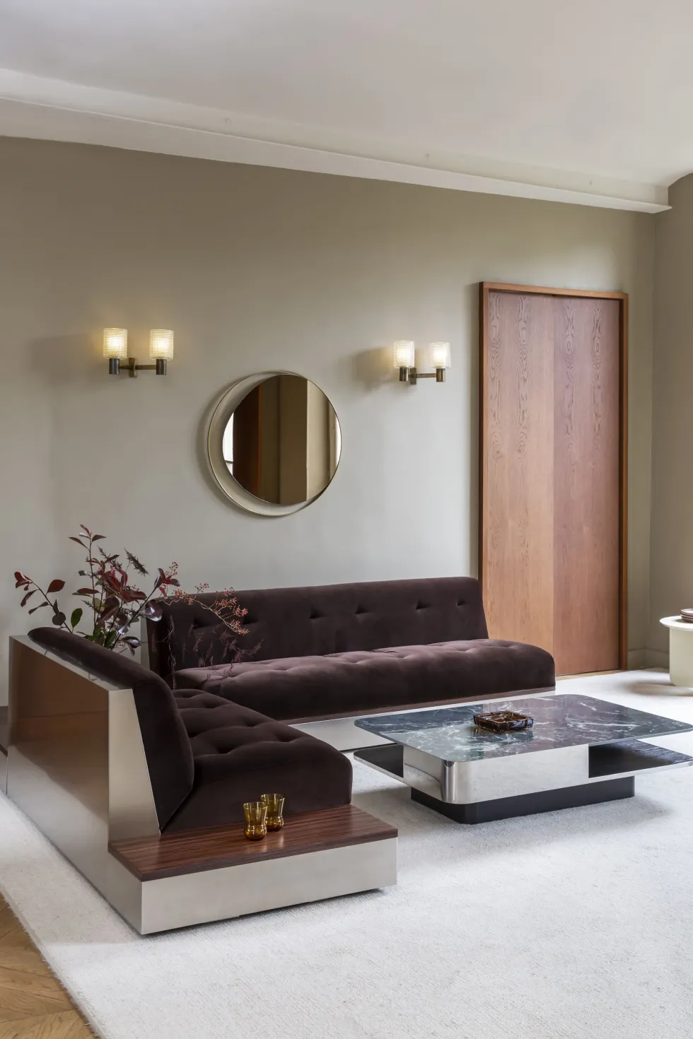 Canapé 3 places en velours honey 195 cm Stanley - RED Edition