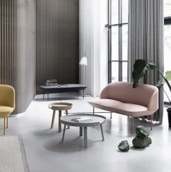 Canapé 3 places gris clair Oslo - Muuto