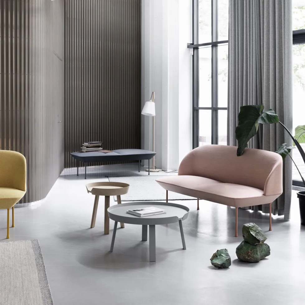 Canapé 3 places gris clair Oslo - Muuto