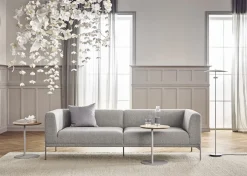 Canapé 3 places modulable en tissu bouclé gris clair paza Caisa - Bolia