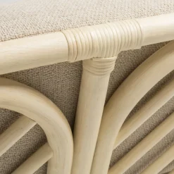 Canapé rotin en tissu beige brema 190cm Bôa Simple - ORCHID EDITION