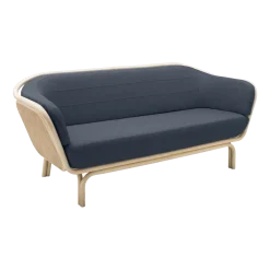 Canapé rotin et cannage bleu mood 190cm Bôa - ORCHID EDITION