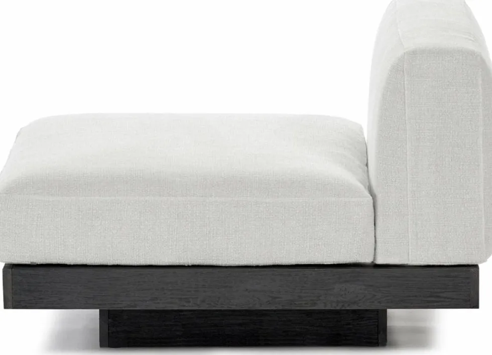 Canapé une place en bois noir et coussins blancs 96 x 115 x 72 cm Rudolph - Serax