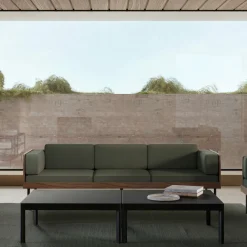 Canapé vert sablé en bois Cut - Kann Design