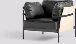 Can 1 seater Black powder coated steel frame Black strap-Natural outer canvas-Sense-Black