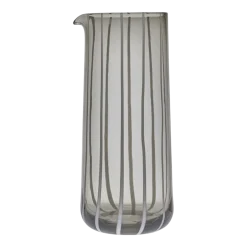 Carafe d'eau rayée gris fumé Mizu - Oyoy