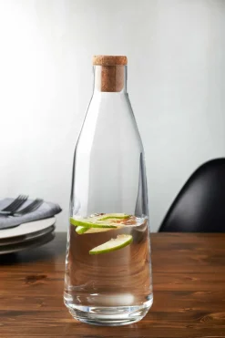 Carafe d'eau transparente avec bouchon de liège Rhythm - Nude Glass