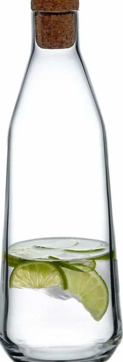 Carafe d'eau transparente avec bouchon de liège Rhythm - Nude Glass