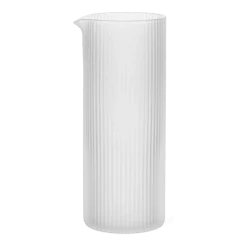 Carafe en verre givré 6,4x16cm Ripple - Ferm Living