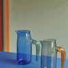 Carafe en verre gris charbon et orange 10 x 10 x 20 cm Jug - HAY