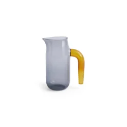Carafe en verre gris charbon et orange 10 x 10 x 20 cm Jug - HAY