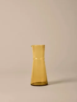 Carafe en verre recyclé jaune 11x25cm Boya - Ferm living