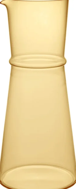 Carafe en verre recyclé jaune 11x25cm Boya - Ferm living
