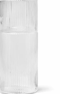 Carafe et verre transparents Ripple - Ferm Living