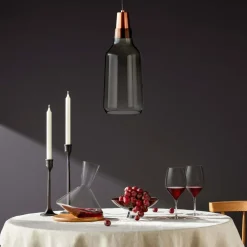 Carafe à vin Balance avec socle en bois - Nude Glass