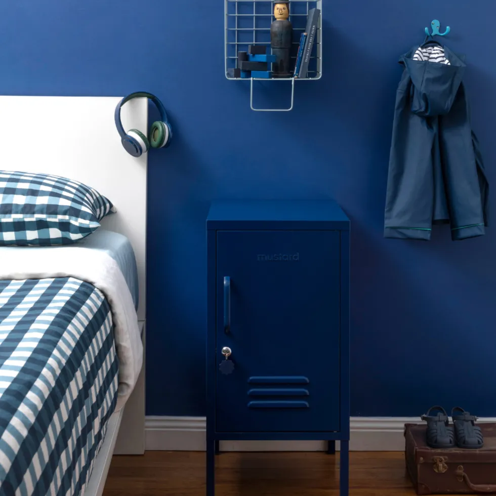 Casier en acier bleu marine 35x46x72cm The Shorty - Mustard Made