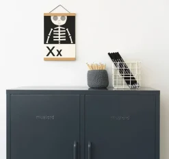 Casier en acier gris ardoise 85x40x111cm The Midi - Mustard Made