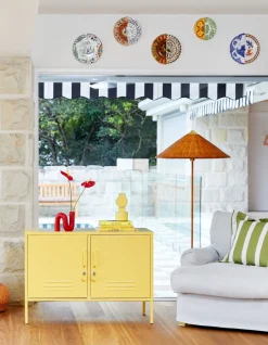 Casier en acier jaune beurre 40x100x72cm The Lowdown - Mustard Made