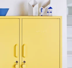 Casier en acier jaune beurre 85x40x111cm The Midi - Mustard Made