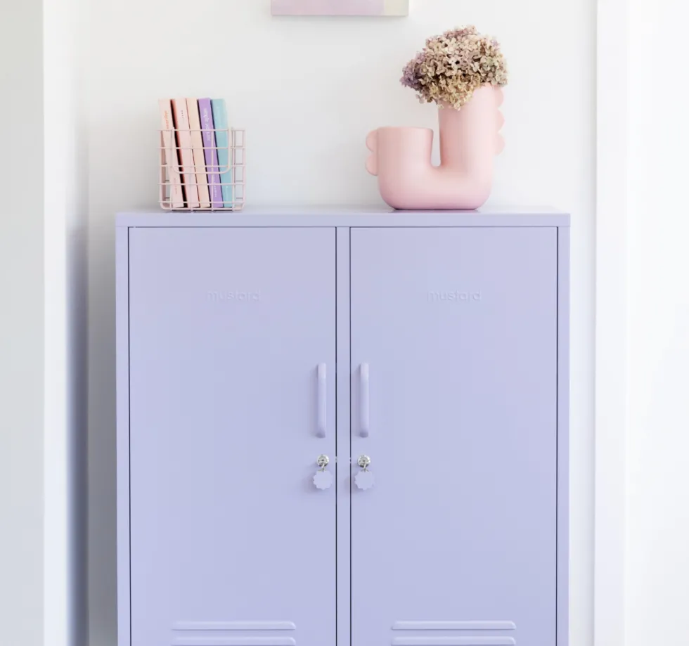 Casier en acier lilas 85x40x111cm The Midi - Mustard Made