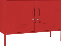 Casier en acier rouge coquelicot 40x100x72cm The Lowdown - Mustard Made