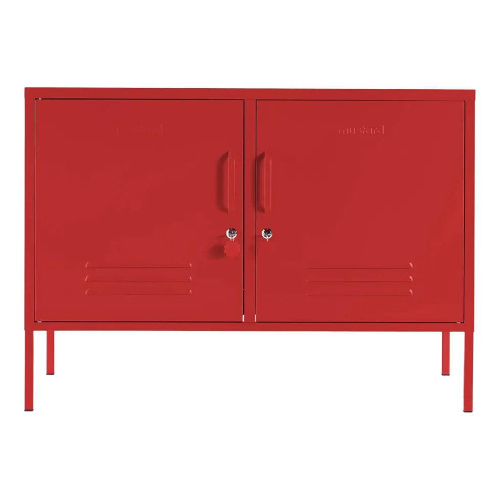 Casier en acier rouge coquelicot 40x100x72cm The Lowdown - Mustard Made