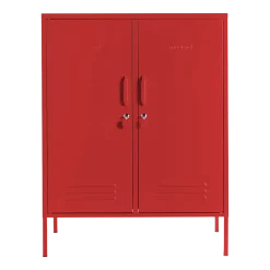 Casier en acier rouge coquelicot 85x40x111cm The Midi - Mustard Made