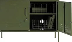 Casier en acier vert olive 40x100x72cm The Lowdown - Mustard Made