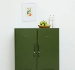 Casier en acier vert olive 85x40x111cm The Midi - Mustard Made