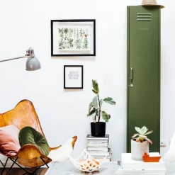 Casier en acier vert olive 35x46x183cm The Skinny - Mustard Made