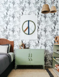 Casier en acier vert sauge 40x100x72cm The Lowdown - Mustard Made