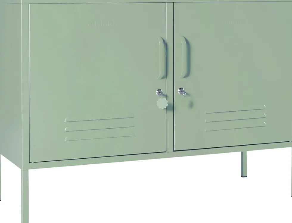 Casier en acier vert sauge 40x100x72cm The Lowdown - Mustard Made