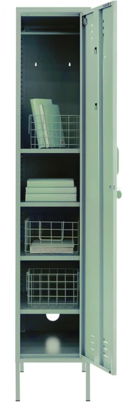 Casier en acier vert sauge 35x46x183cm The Skinny - Mustard Made