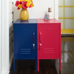 Casier gauche en acier bleu marine 35x46x72cm The Shorty - Mustard Made