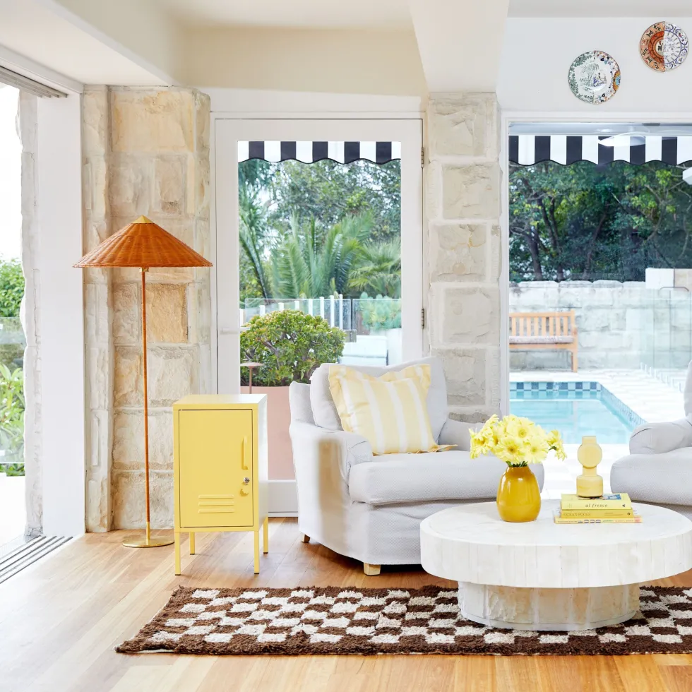 Casier gauche en acier jaune beurre 35x46x72cm The Shorty - Mustard Made