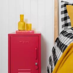 Casier gauche en acier rouge coquelicot 35x46x72cm The Shorty - Mustard Made