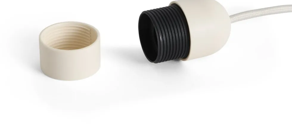 Câble en tissu blanc argile avec interrupteur 240cm Common Cord Set - Hay