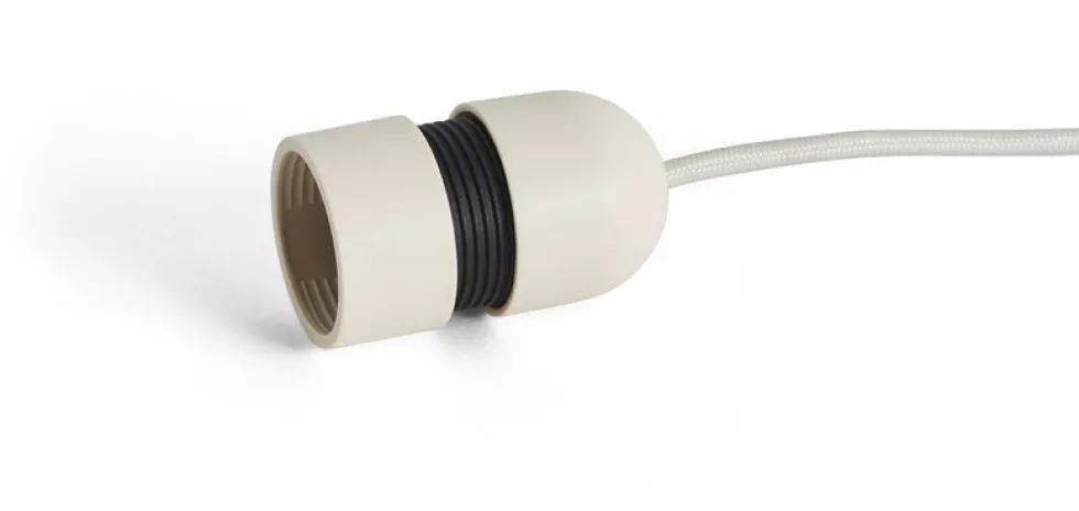 Câble en tissu blanc argile avec interrupteur 240cm Common Cord Set - Hay