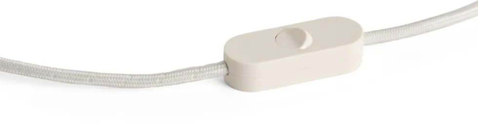 Câble en tissu blanc argile avec interrupteur 240cm Common Cord Set - Hay