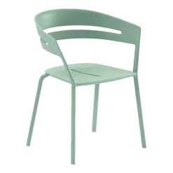 Chaise avec accoudoir en aluminium vert 53 x 61 cm Ria - Fast Spa