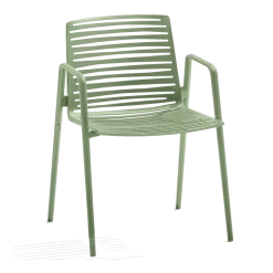 Chaise avec accoudoir en aluminium vert 56 x 58 cm Zebra - Fast Spa