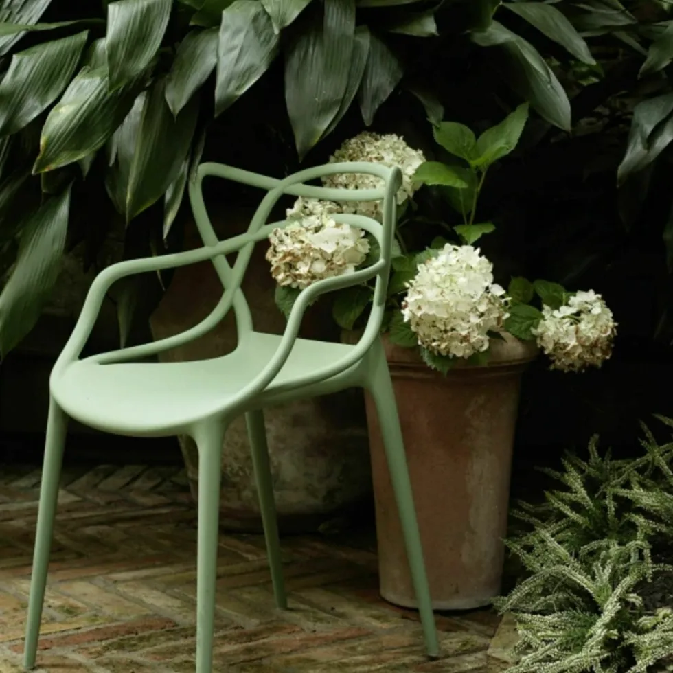 Chaise avec accoudoirs blanche Masters - Kartell