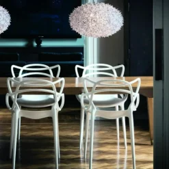 Chaise avec accoudoirs blanche Masters - Kartell