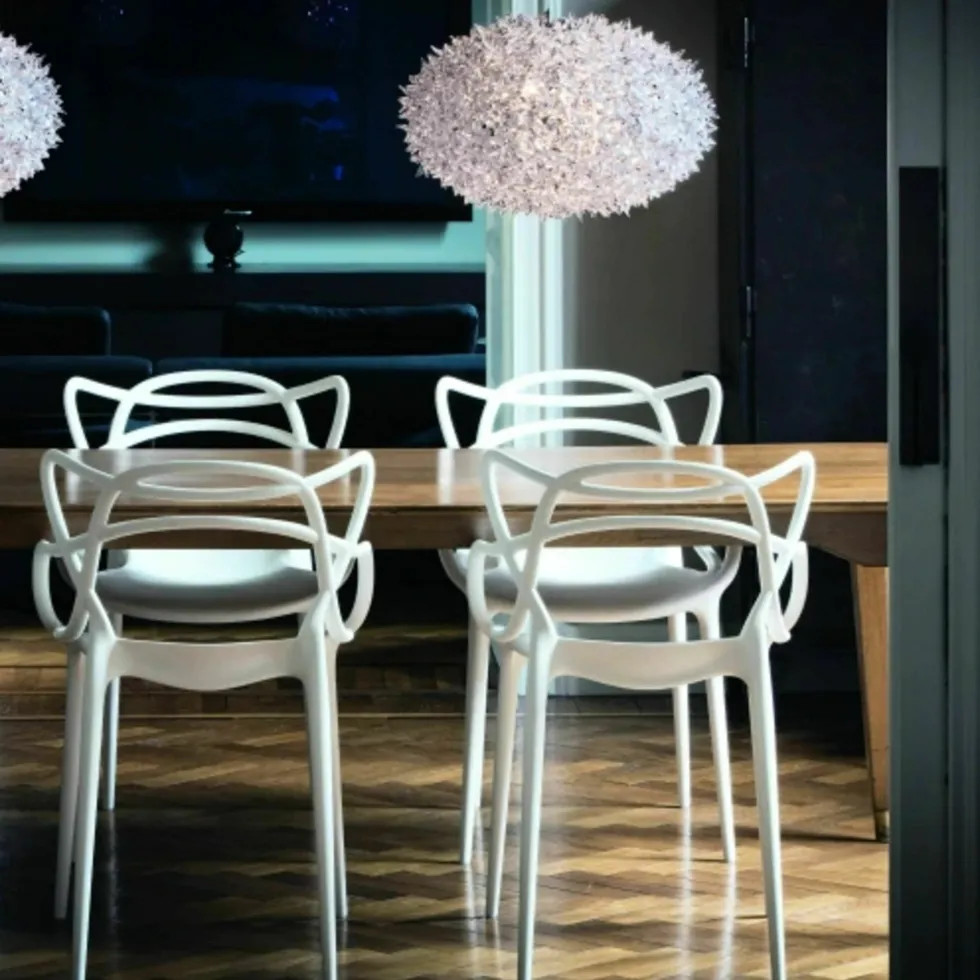 Chaise avec accoudoirs blanche Masters - Kartell